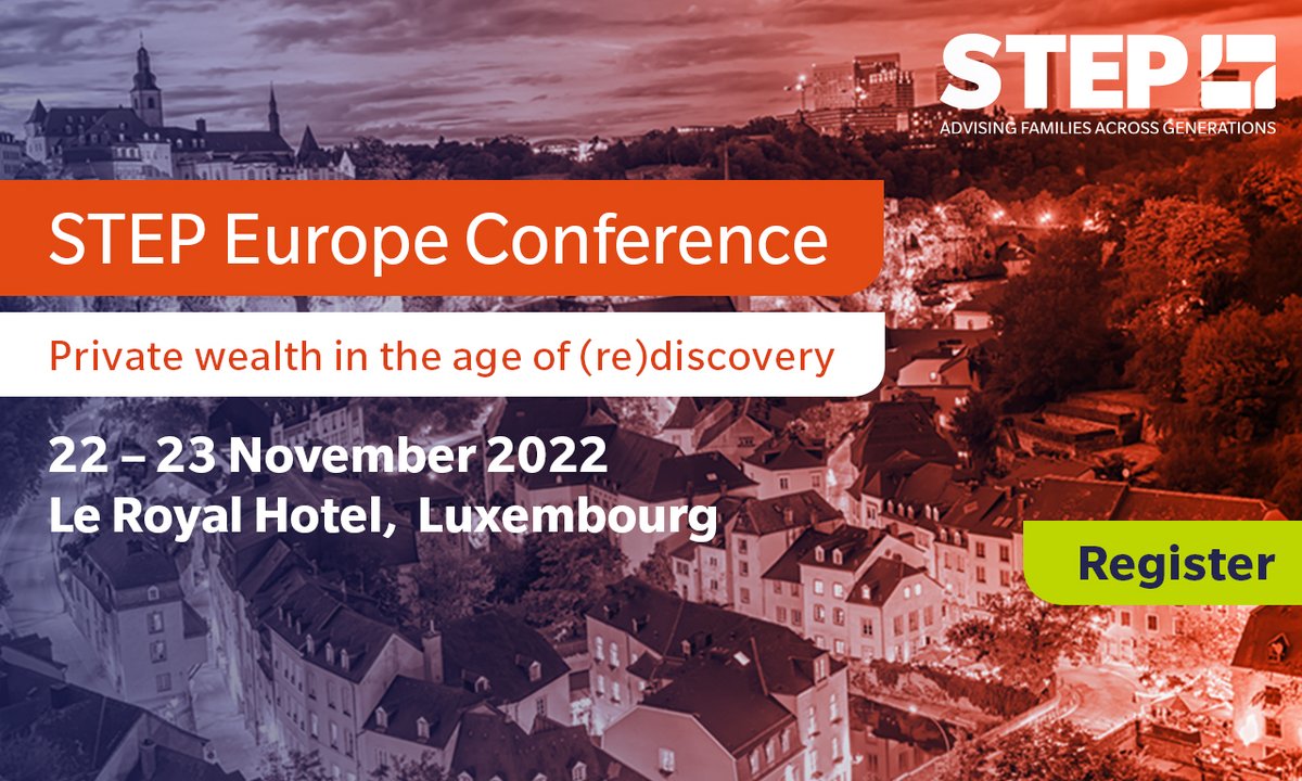STEPSociety's tweet photo. At the STEP Europe Conference you will hear from key speakers from across the continent discussing topics relevant to this region and considering jurisdictional perspectives. Register now: https://t.co/ESld1v9iqb #STEPEvents #STEPEurope https://t.co/bG19LdI2Kz