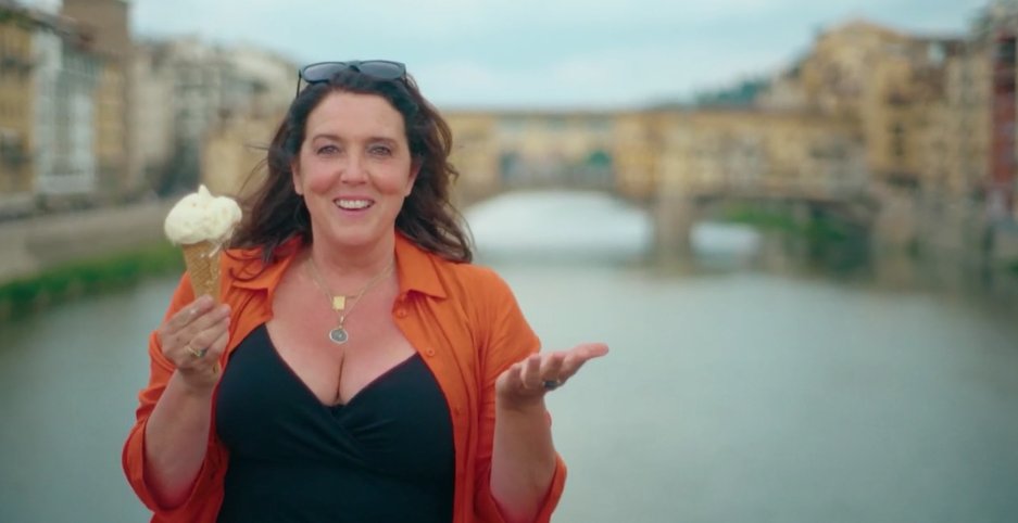 Is there anything better than #gelato? Watch #FromParistoRome with @bettanyhughes tomorrow at 9pm on @channel5_tv as we indulge in some Italian treats...