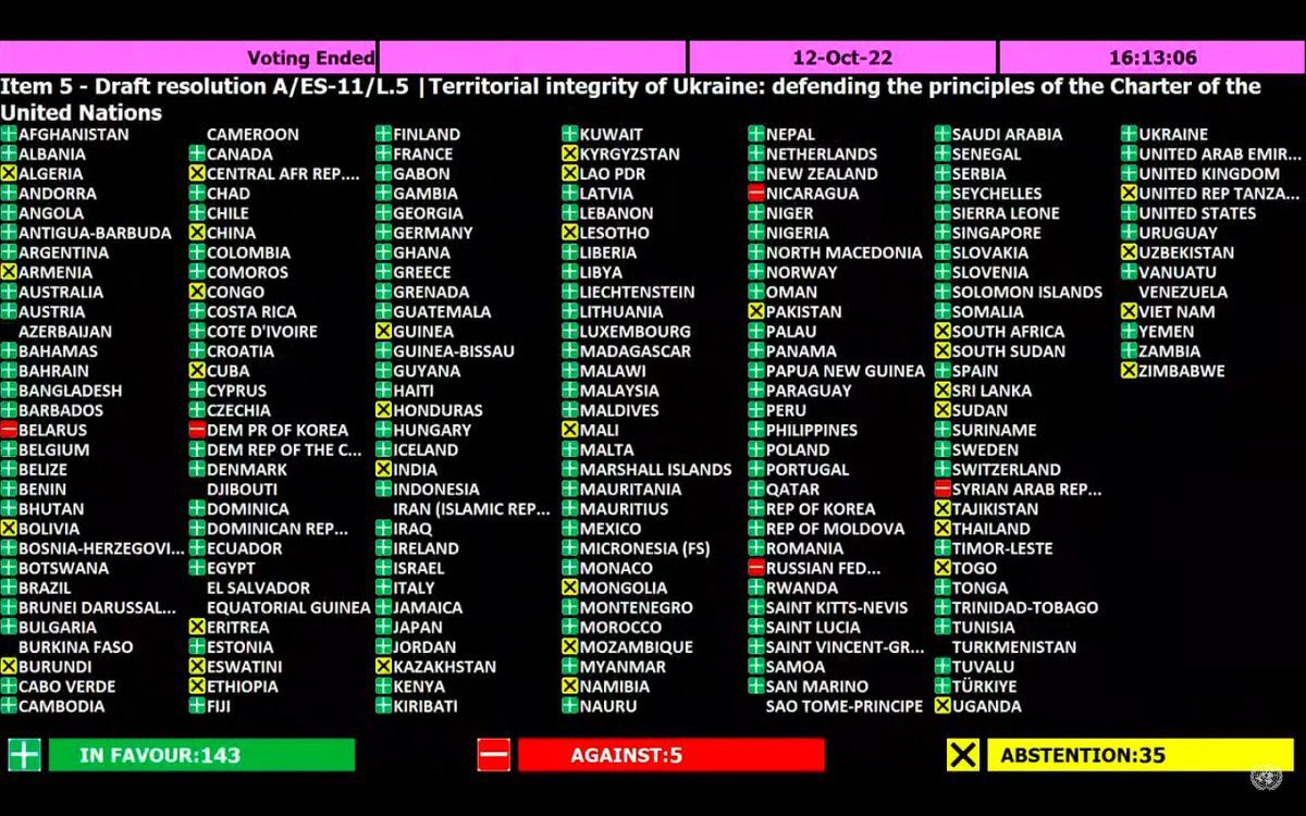 DecodingTrolls's tweet photo. @EmmanuelMacron 5 states out of 193 voted WITH Muscovy, and against maintaining international peace and security.

Five.

What about this makes you think discharging our legal duty to prevent genocide will provoke a World War? https://t.co/lSo4jNtvlN