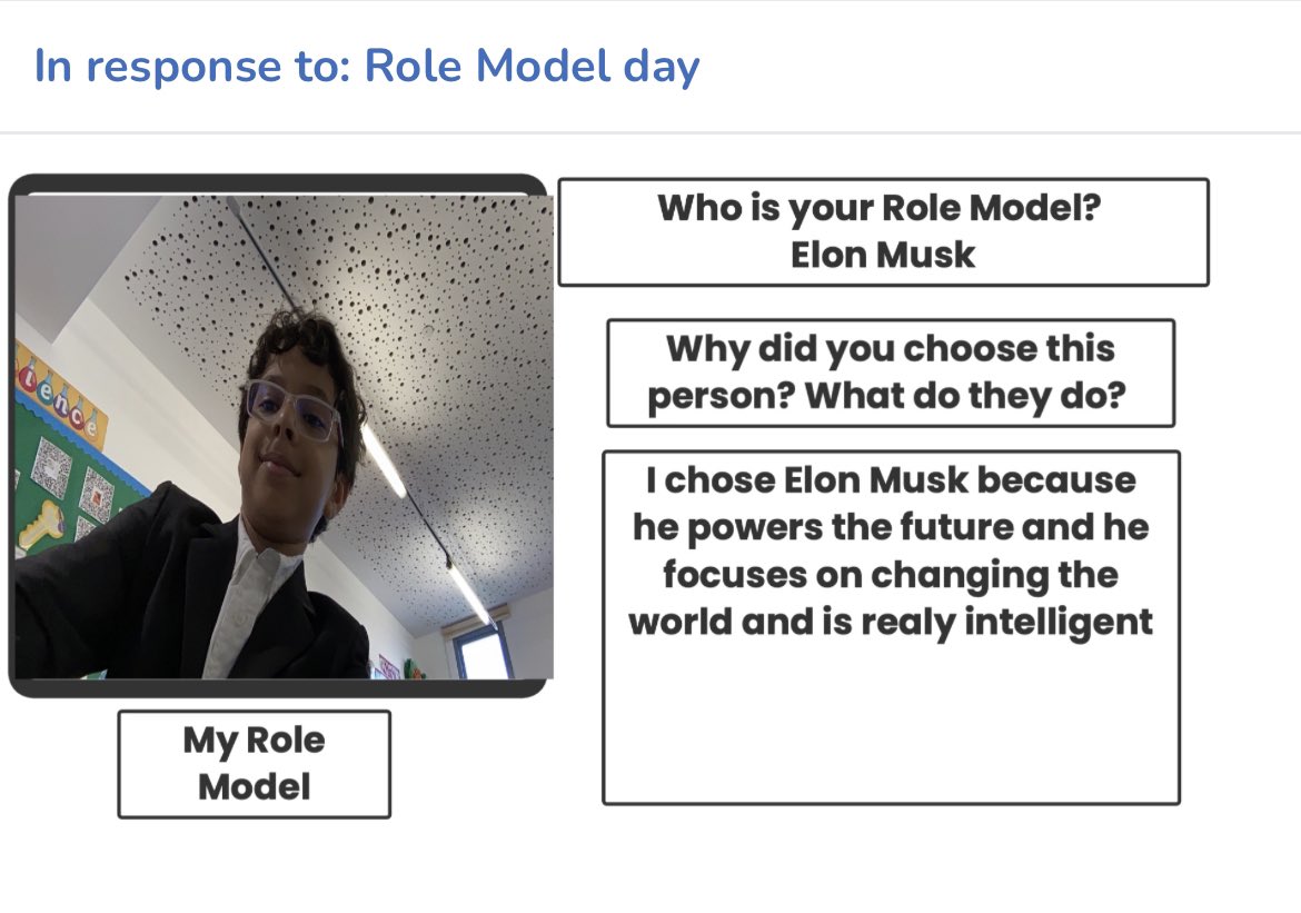 AcsentialsCEO's tweet photo. Today was ‘Role Model Day’ in my nephew’s school and he went dressed as @elonmusk https://t.co/hOTUq3y5Eg