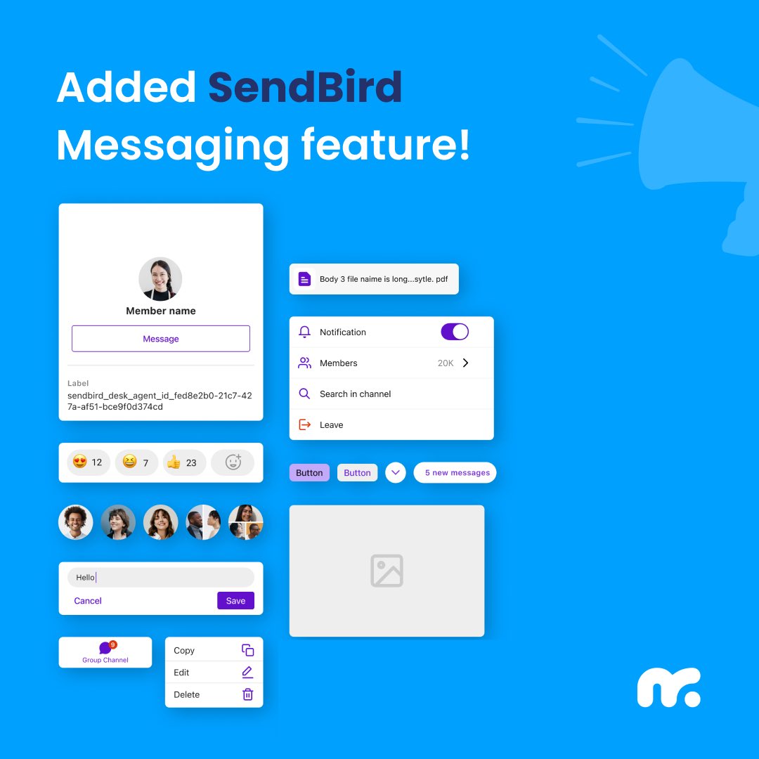 mobiroller's tweet photo. ๐ฌ With the Sendbird Messaging module, you can add advanced chat features to your mobile applications. A great feature that you can increase interaction and communication for your application has been added to the system. ๐คฉ
#nocode #mobiledesign #coding #nocoding #sendbird https://t.co/B03ToXpYx3