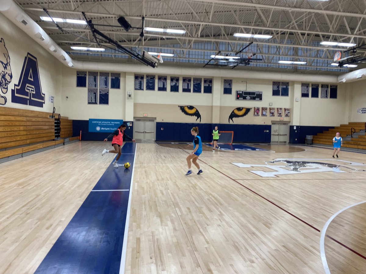 CoachJNiessner's tweet photo. Another good morning workout for the @CATAMonroeNC ⚽️ ladies … got to finish with a little indoor today. 
#AMworkouts 
#indoorlife 
@CATA_Athletics @UCPSNCAthletics @AGHoulihan @KevinBeals2 https://t.co/XWM2tCQi7G