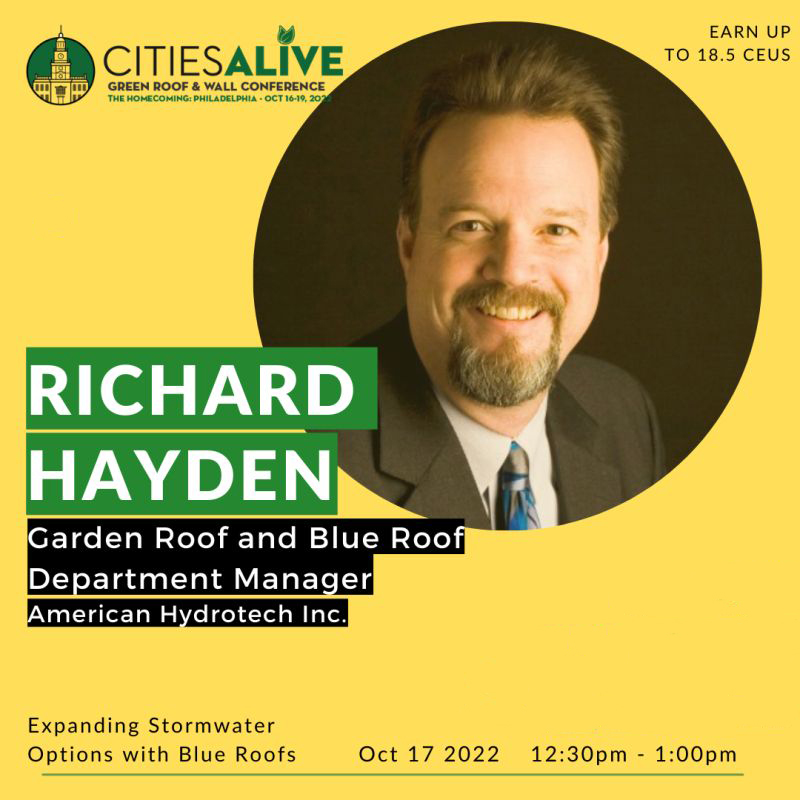 Sika_USA's tweet photo. Come see Garden Roof/Blue Roof Dept. Mgr. Richard Hayden present on Expanding Stormwater Options w/ Blue Roofs at the CitiesAlive: 2022 Conference in Philadelphia, PA. https://t.co/4MxBaYP8w5
@Hydrotech6125 will be at Booth 1220, stop by and see us!
@GRHCna #GRHC #CitiesAlive https://t.co/VbnI3zopS0