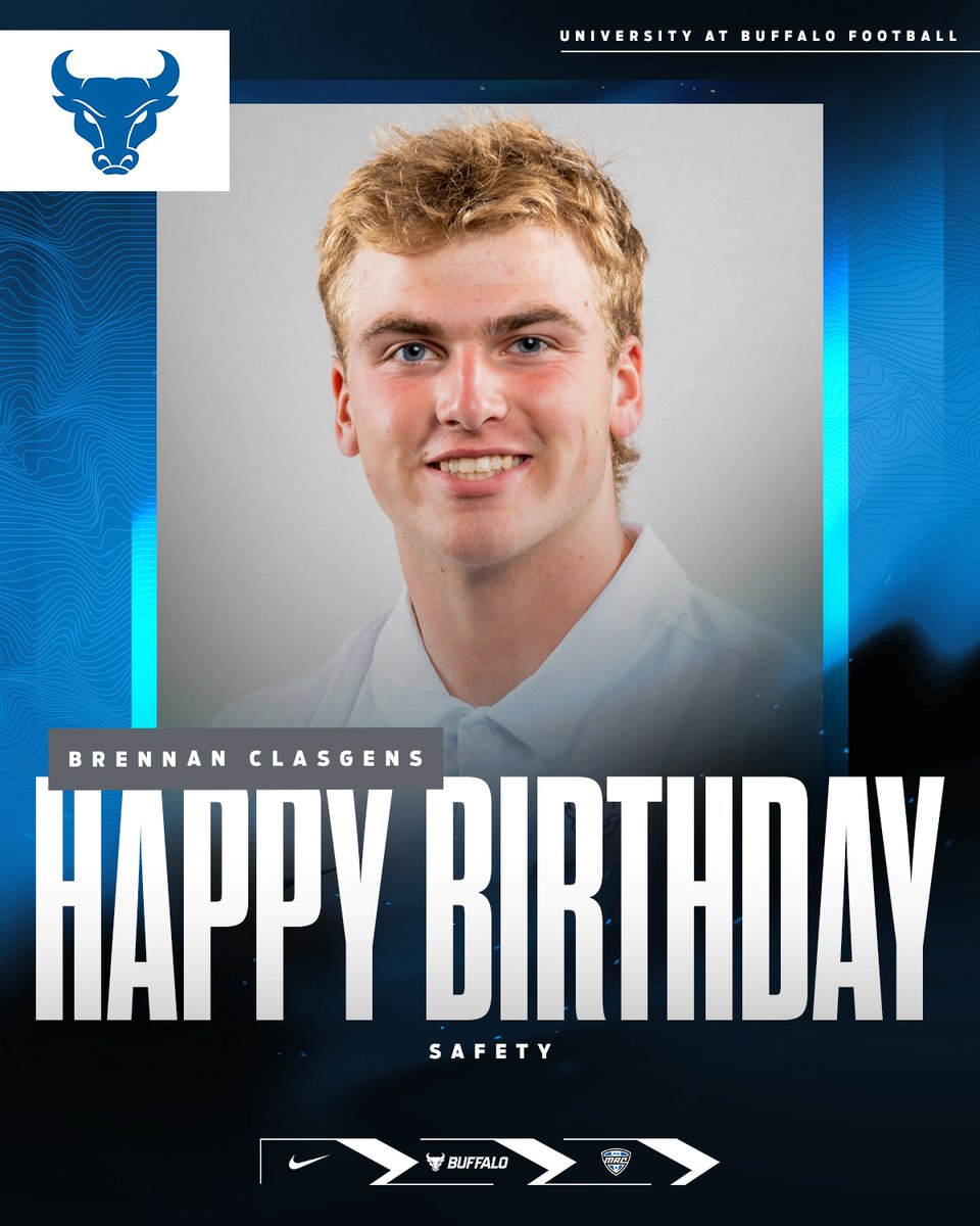 Happy Birthday to Bulls Safety Brennan Clasgens!

#UBhornsUP | <a href="/BrennanClasgens/">Brennan Clasgens</a>