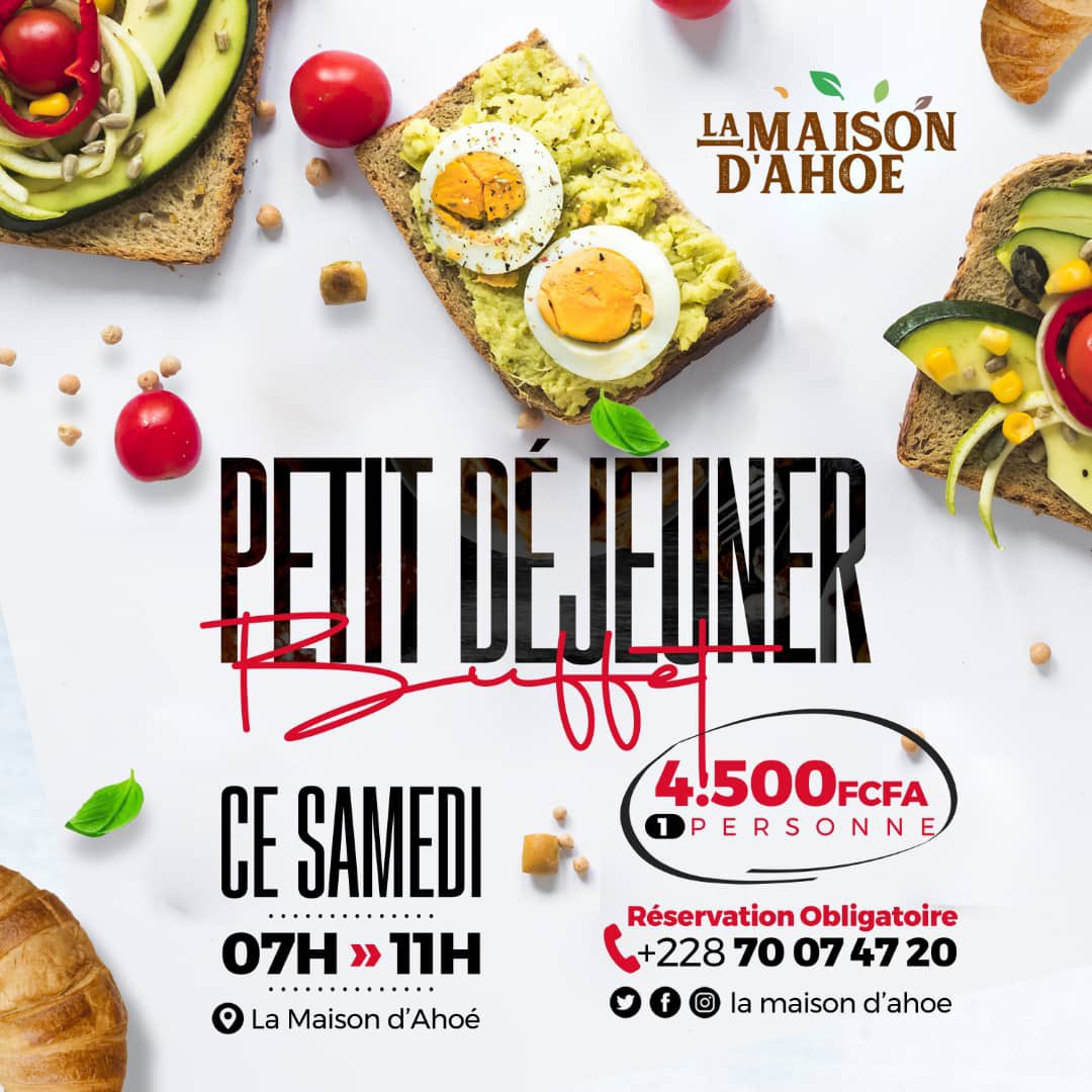 MaisonAhoe's tweet photo. Ce samedi à la Maison D’Ahoé ☀️

📍:Hedzranawoe, rue Hdn 180 premier von à droite après la station Yatt &amp; Co en venant de la foire Togo 2000 https://t.co/TOIX2EzRpA