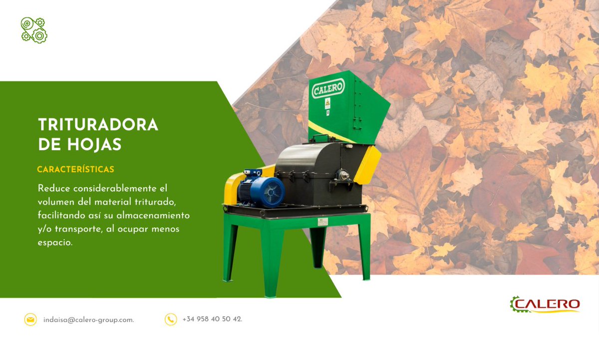 CaleroGroup's tweet photo. Nuestra tritura de hojas está dotada de un sistema neumático de introducción y autolimpieza en la entrada de material. 🍃 😉

Contáctanos, te asesoraremos sin compromiso

💻 https://t.co/QuY0eA3dEX https://t.co/LzkfF303Cm