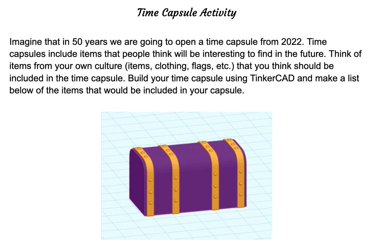 Tinkercad on Twitter "RT FindingMsZ For our Wellness Day activities