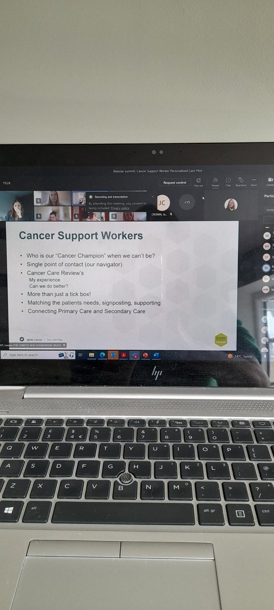 The brilliant <a href="/ethansgrumps/">Tony Collier BEM</a> opening the Cancer Support Worker bitesize summit session chaired by <a href="/LouiseRetout/">Louise Retout</a> for the @GM_ICP . Great opportunity to share the pilot in its early stages, this role is key to improving links between primary-secondary #oneworkforce <a href="/macmillancancer/">Macmillan Cancer Support</a>