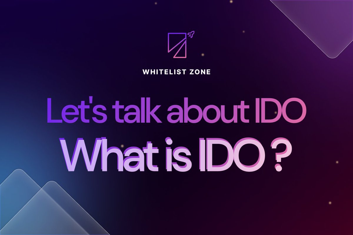 wzone_io's tweet photo. Let's talk about #IDO

What is IDO?
IDO (initial dex offering) is when a project launches a #token through a decentralized liquidity exchange (dex). 

How can you get IDO tokens?
Go to the #launchpad where the project you want to #invest in is registered and buy your #allocation. https://t.co/t2b0F1S9GT