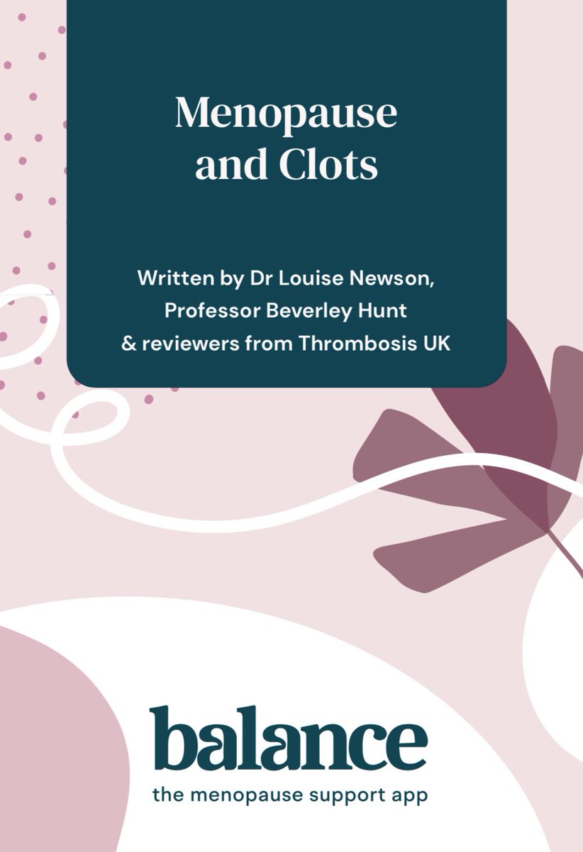<a href="/bhwords/">Professor Beverley Hunt OBE (also on BlueSky)</a> and I have written this booklet together about #menopause and clots balance-menopause.com/uploads/2021/0… <a href="/balanceMeno/">balance Menopause</a> #clotchat #WTDay22