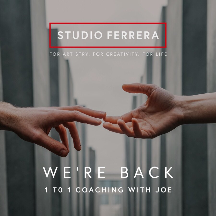 My 1 to 1 coaching is back! 

Go to studio-ferrera.com and take back control of your creative destiny. enquiries@joeferrera.com

You can also find out what I can do on <a href="/SpotlightUK/">Spotlight</a>