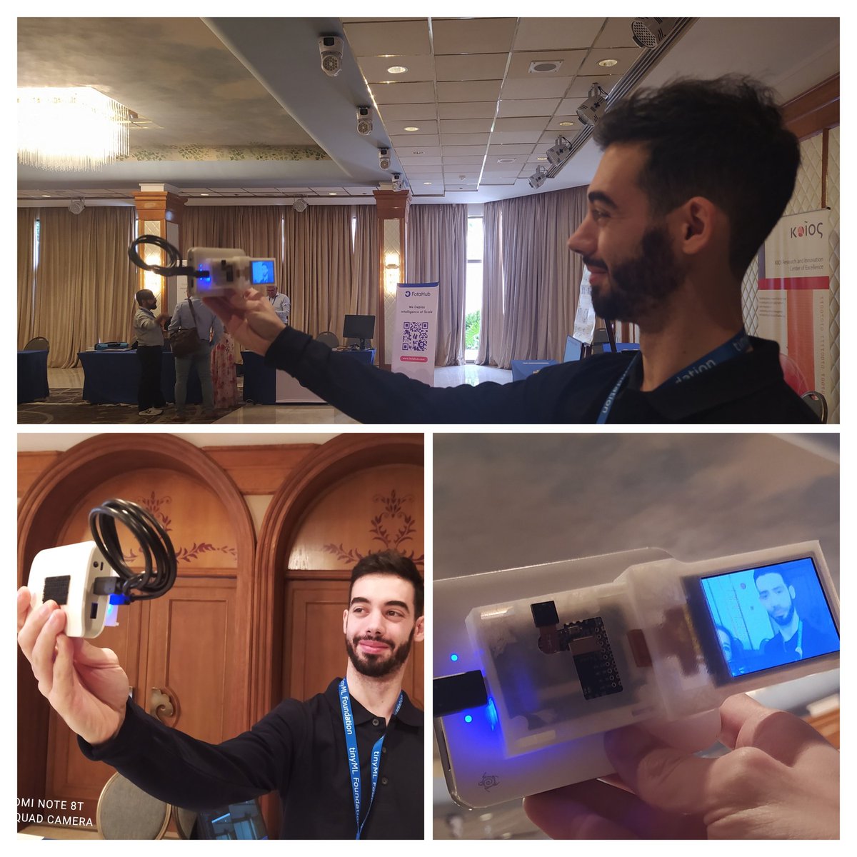Our demo at TinyML EMEA IF. Alberto face is swapped with the one of Nicolas Cage in real time for demonstrating video anonymization at the very edge as required for <a href="/MARVELprojecteu/">MARVEL Project</a> <a href="/TinymlF/">tinyML Foundation</a> <a href="/aaancilotto/">Alberto Ancilotto</a> <a href="/E3DA_FBK/">E3DA Research Unit at DigiS center, FBK</a> <a href="/FBK_research/">Fondazione Bruno Kessler - FBK</a> #TinyML