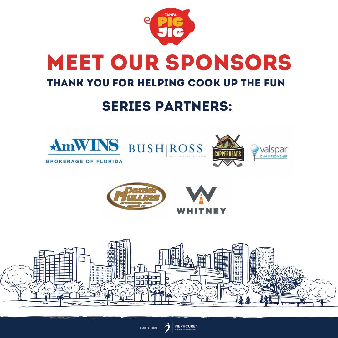 TampaPigJig's tweet photo. The #TampaPigJig is so thankful for the support of our Series Partners and all of our sponsors who help cook up the fun and #CueUpACure ! https://t.co/fLgSD5V7zk