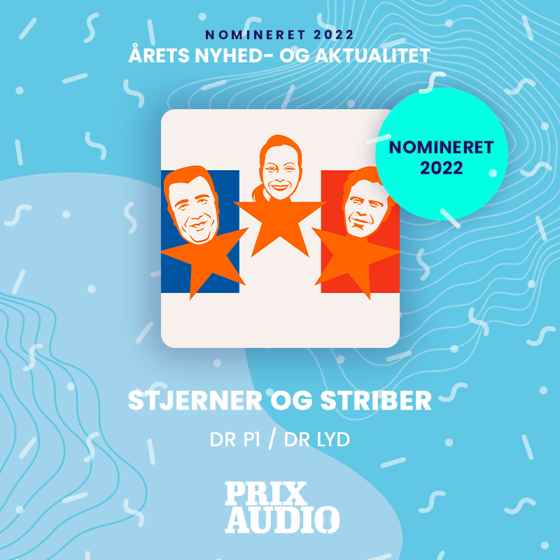 Stjerner og striber er nomineret til prisen som årets nyheds- og aktualitetsprogram! TAK! 🤩 <a href="/SurrugueS/">Stéphanie Surrugue</a> <a href="/OleRyborg/">Ole Ryborg</a> <a href="/lasseEjensen/">lasse engelbrecht</a> Og i morgen går vi i luften om midtvejsvalget i USA. LYT MED HER: dr.dk/lyd/p1/stjerne… #prixaudio #prixaudio2022 #dkmedier #stjernerogstriber