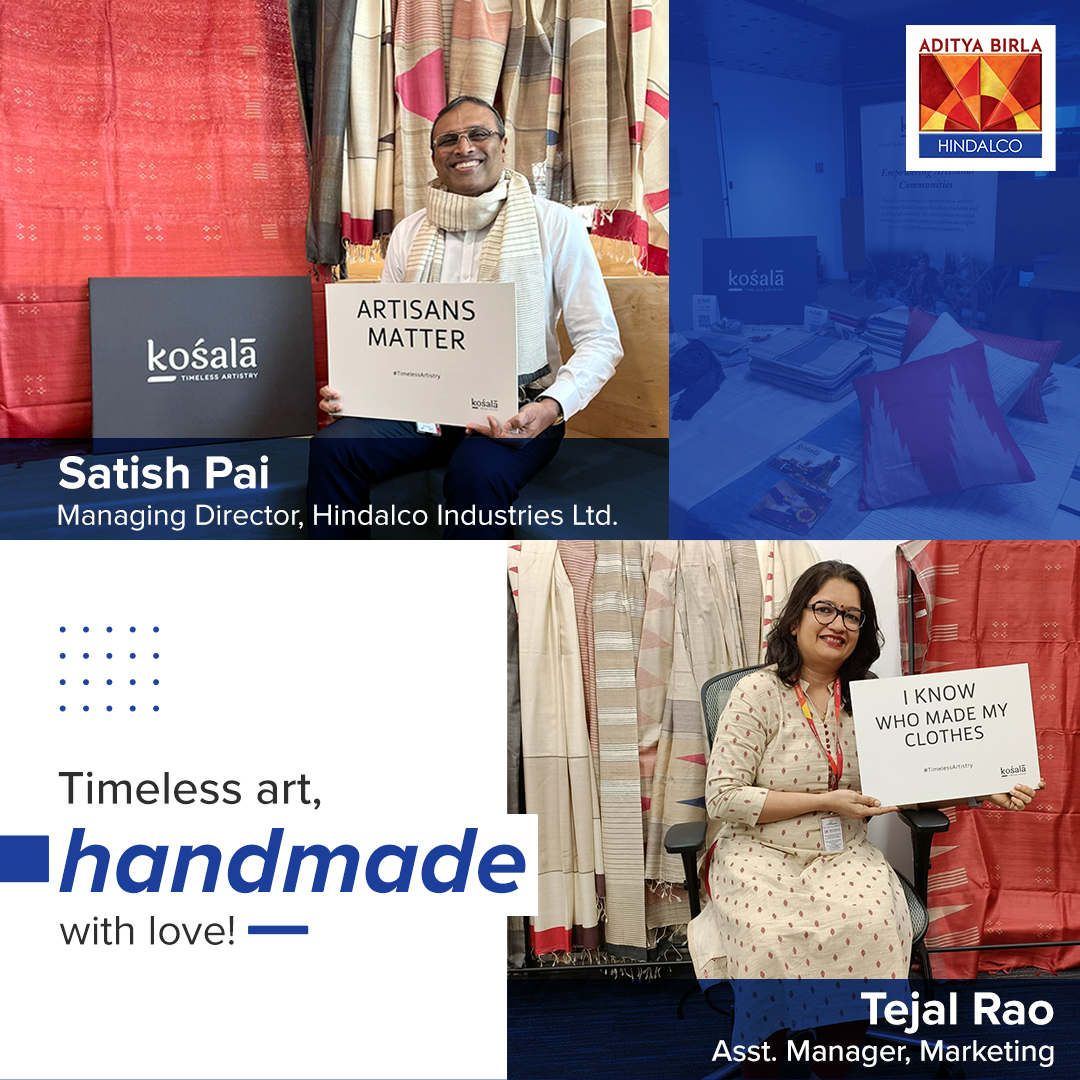 Hindalco_World's tweet image. Yesterday, the Hindalco team at Birla Centurion was treated to some exquisite Kosa art in the form of silk sarees, dupattas, stoles, home decor and accessories. Read more: bit.ly/3Tn5mVf
#Kosala #KosalaFoundation #KosaSilk