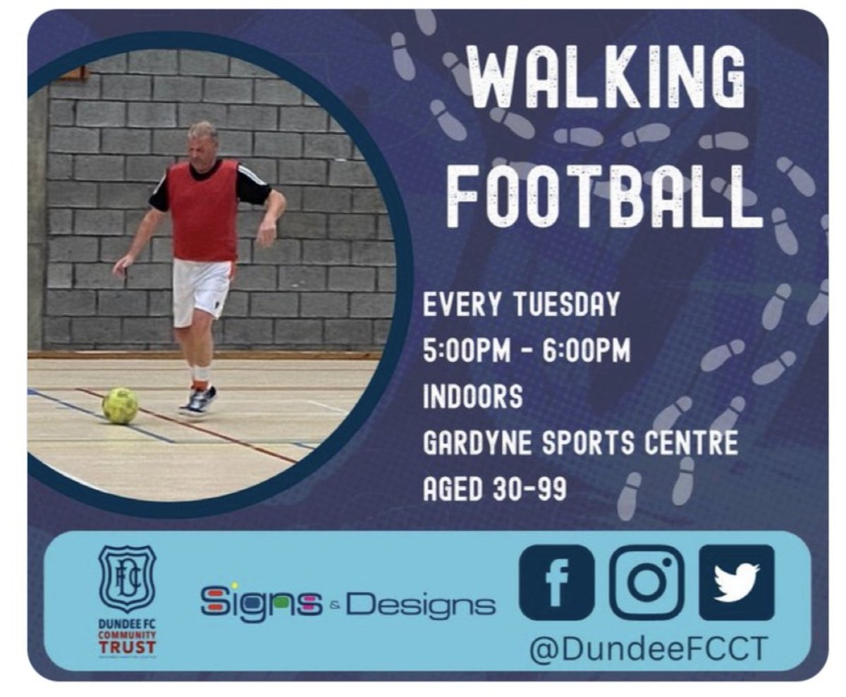 signsofperth's tweet image. We are very pleased to announce our new partnership with Dundee FC Community Trust. This partnership will see us sponsoring the Trust's walking football programme for the next season, supporting adult activity and encouraging fitness, well-being and mental health. @DundeeFCCT
