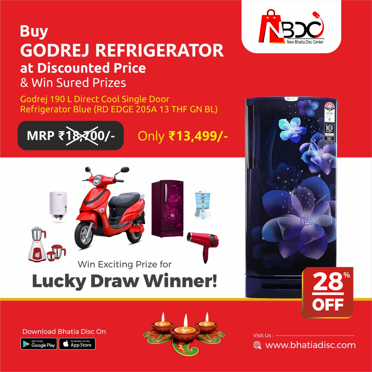 DiscBhatia's tweet image. Diwali Bumper Sale on
Televisions &amp;amp; Refrigerators
Download My Bhatia Disc App &amp;amp; Shop your wishes!
Download Link: bit.ly/3ECQMVz
-
For more details: visit bhatiadisc.com
#bhatiadisccenter #homeappliances #appliances #electronics #home #homedecor #homeappliance
