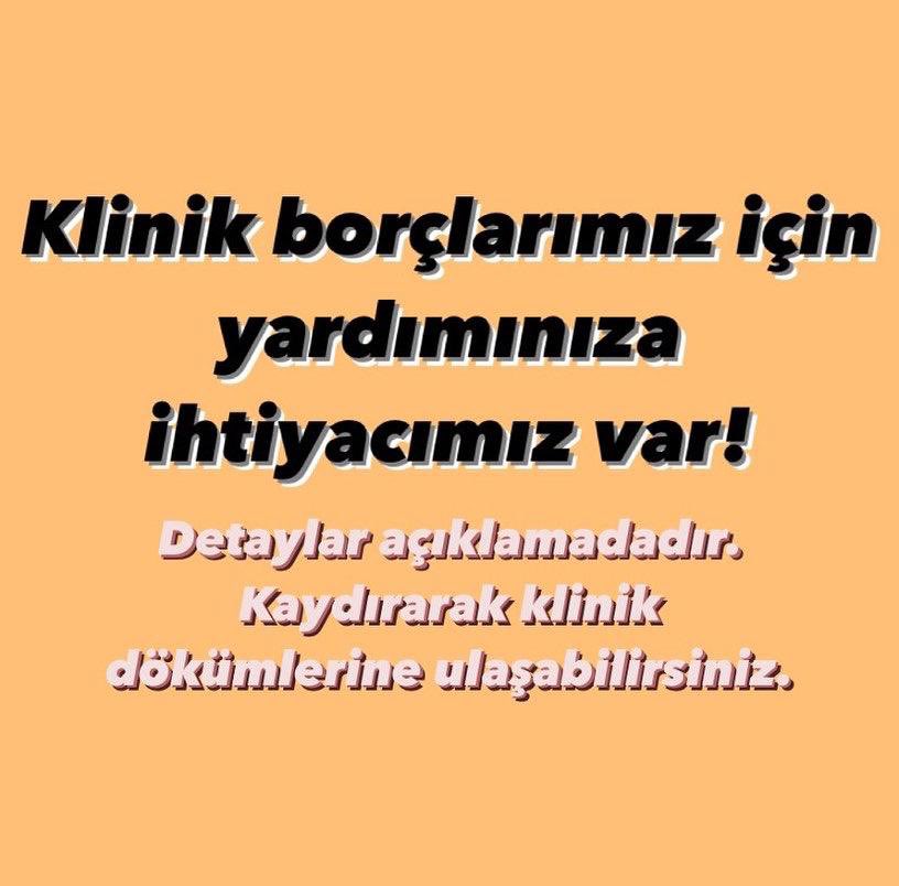 ❗️ KLİNİK BORÇLARIMIZ İÇİN DESTEĞE İHTİYACIMIZ VAR ❗️ 

Kampüsteki patili dostlarımızın tedavisini yaptırabilmemiz için kliniklere ödeme yapmamız gerekiyor. Bu zorlu ve sürekli olarak artan borcumuzu ödeyebilmemiz için sizlerin desteği her şeyden önemli.