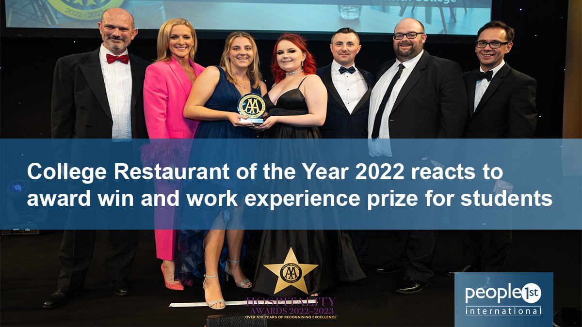 "This award cements that we're doing it right. We're giving our students creative freedom in the kitchen &amp; the front of house skills that have now been recognised by top industry professionals as a model for other colleges."- #CROTY22 winner <a href="/PenwithSenara/">Senara Training Restaurant</a>
people1st.co.uk/news/college-r…