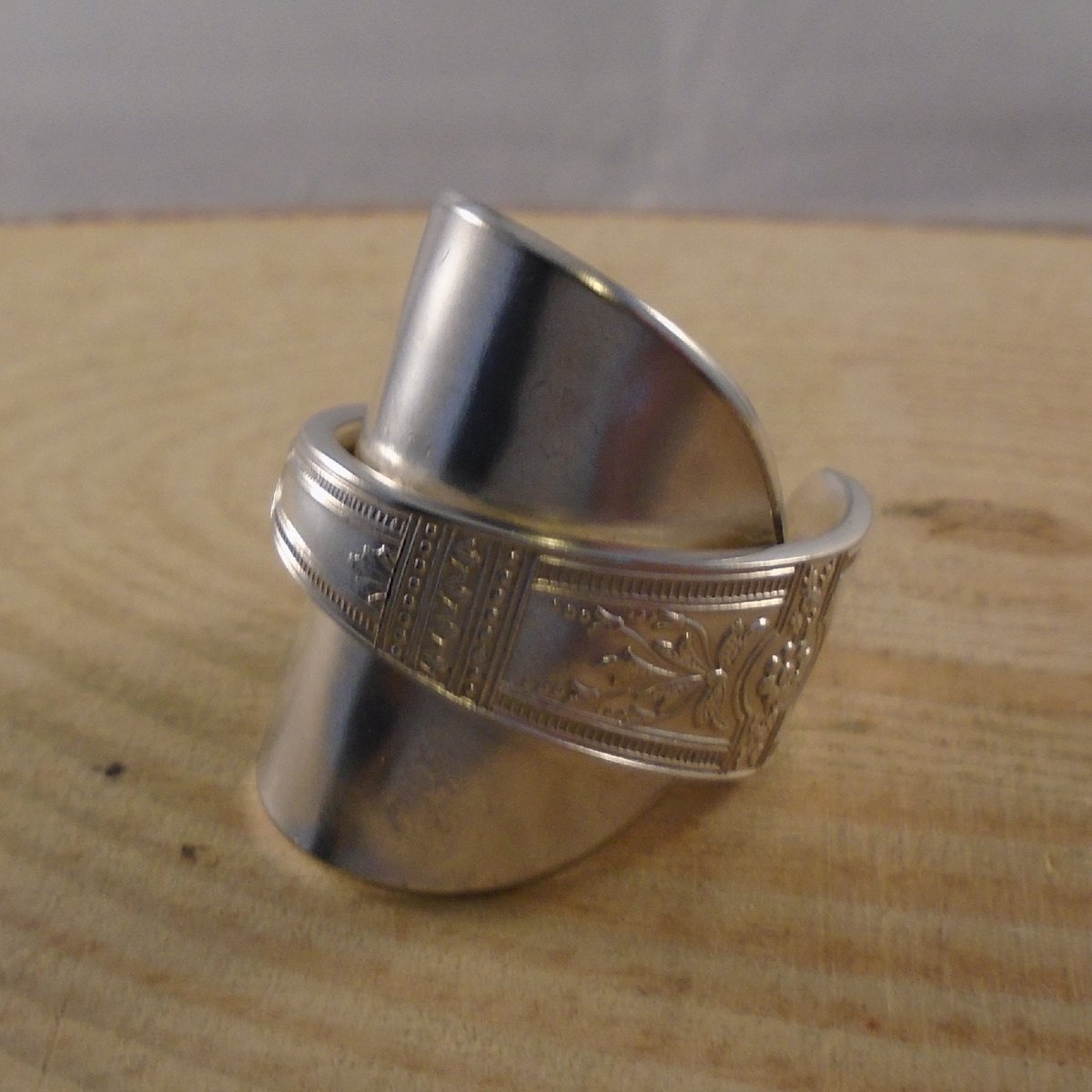 New spoon ring in my #etsy shop: Upcycled Silver Plated Flower Wrap Spoon Ring, Statement Ring etsy.me/3CwYFsU #upcycled #recycled #obbutterfly #handmade #handmadejewellery #spoonring #spoonjewellery #statementring #recycledjewellery #recycledring