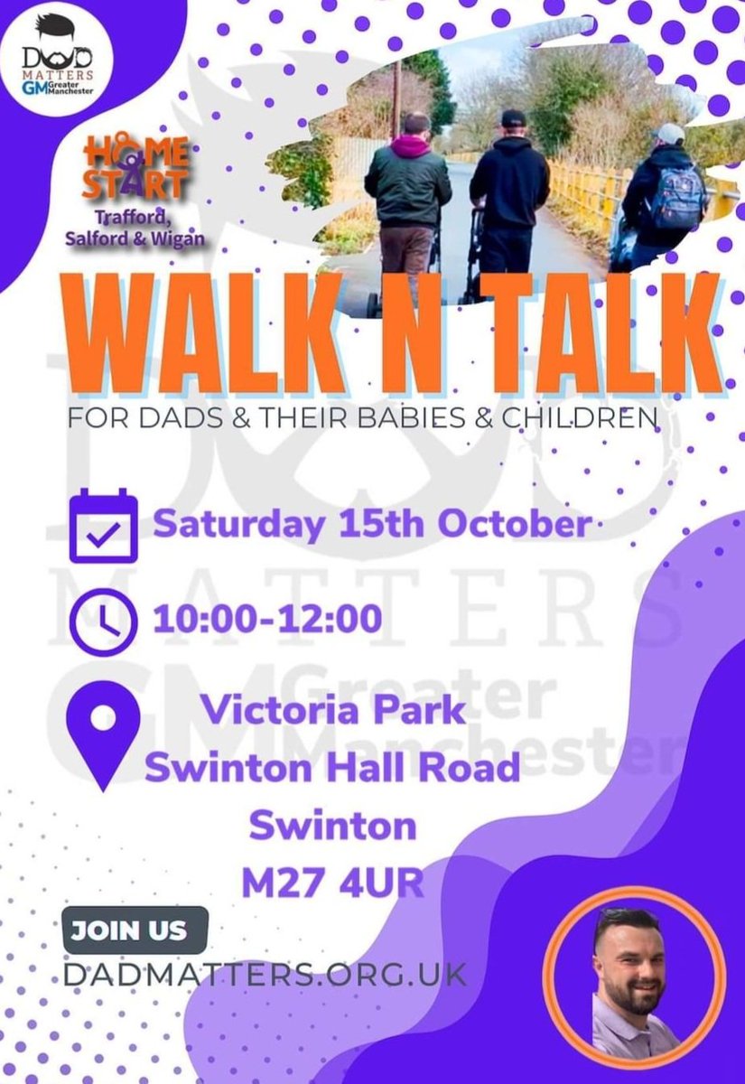 Our #dadmatters are holding a Walk n Talk this Saturday, please share with all Dads who could do with a chat, someone to offload on, or just a bit of emotional support. <a href="/dadmattersuk/">dadmattersuk</a>