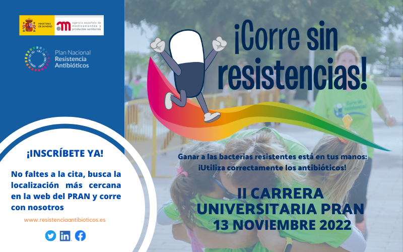 🏃🏃‍♀️💊Desde el <a href="/PRANgob/">Plan Antibióticos</a> Organización de la  carrera universitaria “¡Corre sin resistencias!”, con motivo de la Semana Mundial de Concienciación sobre el Uso de los Antimicrobianos, la cual tendrá lugar en el campus de la UCM el día 13 noviembre a las 10.30
seimc.org/noticias/notic…