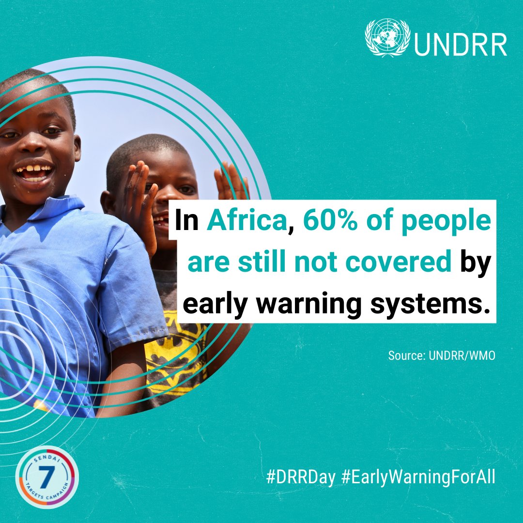 .@UNDRR is committed to supporting all countries in Africa to build their resilience to growing climate risks, which disproportionately impact the continent.  

#DRRDay | #EarlyWarningForAll