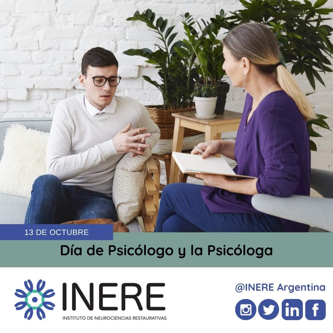 INERE_Argentina's tweet image. 🗓 DÍA DEL PSICÓLOGO Y DE LA PSICÓLOGA | Hoy se celebra este día en nuestro país, a raíz del 1° Encuentro Nacional de Psicólogos y Estudiantes de Psicología en la ciudad de Córdoba, en 1974.

‼ Feliz día a nuestro equipo de Salud Mental ❤️

#INERE #NeurocienciasRestaurativas