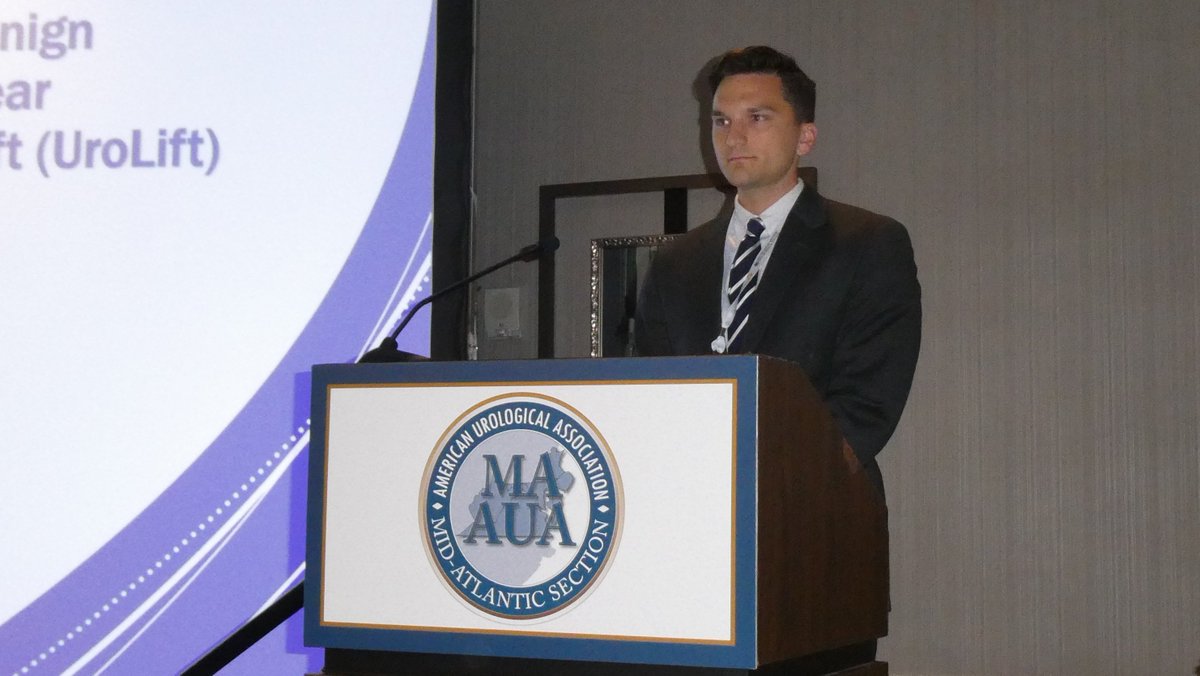 joeclarkmd's tweet photo. MS3 @jacobfeiertag presenting his research at this morning's moderated poster session, using the 
 @TriNetX database on reinterventions within 1 year of having a UroLift procedure done @MidAtlanticAUA #MAAUA22 @PennStUrology https://t.co/Syyev3swlD