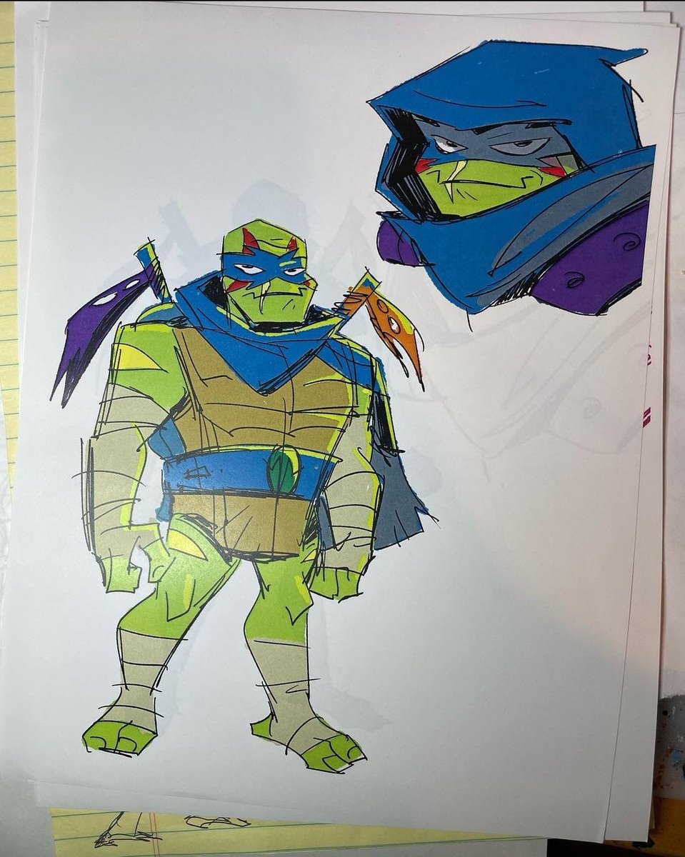 rottmntlatam_of's tweet photo. ¡Concepto Futurista! 🤯

"Algunos futuros fornidos Leo vizdev para el ascenso de la película TMNT. Mi forma de pensar en esto era hacer la silueta de Leo más parecida a Raph (con Raph muerto mucho antes); como si diera un paso adelante para llenar el vacío https://t.co/Jtep3HbX5L