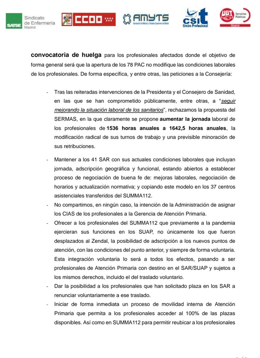 apsemueve's tweet photo. Comunicado conjunto OOSS:
"Fractura en la Mesa Sectorial para la apertura de los 78 PAC que prometió la Presidenta de la Comunidad de Madrid" @IdiazAyuso
"Como consecuencia de todo lo anterior, en las próximas horas se procederá a registrar 
la convocatoria de HUELGA INDEFINIDA." https://t.co/I0EDOvjzg1