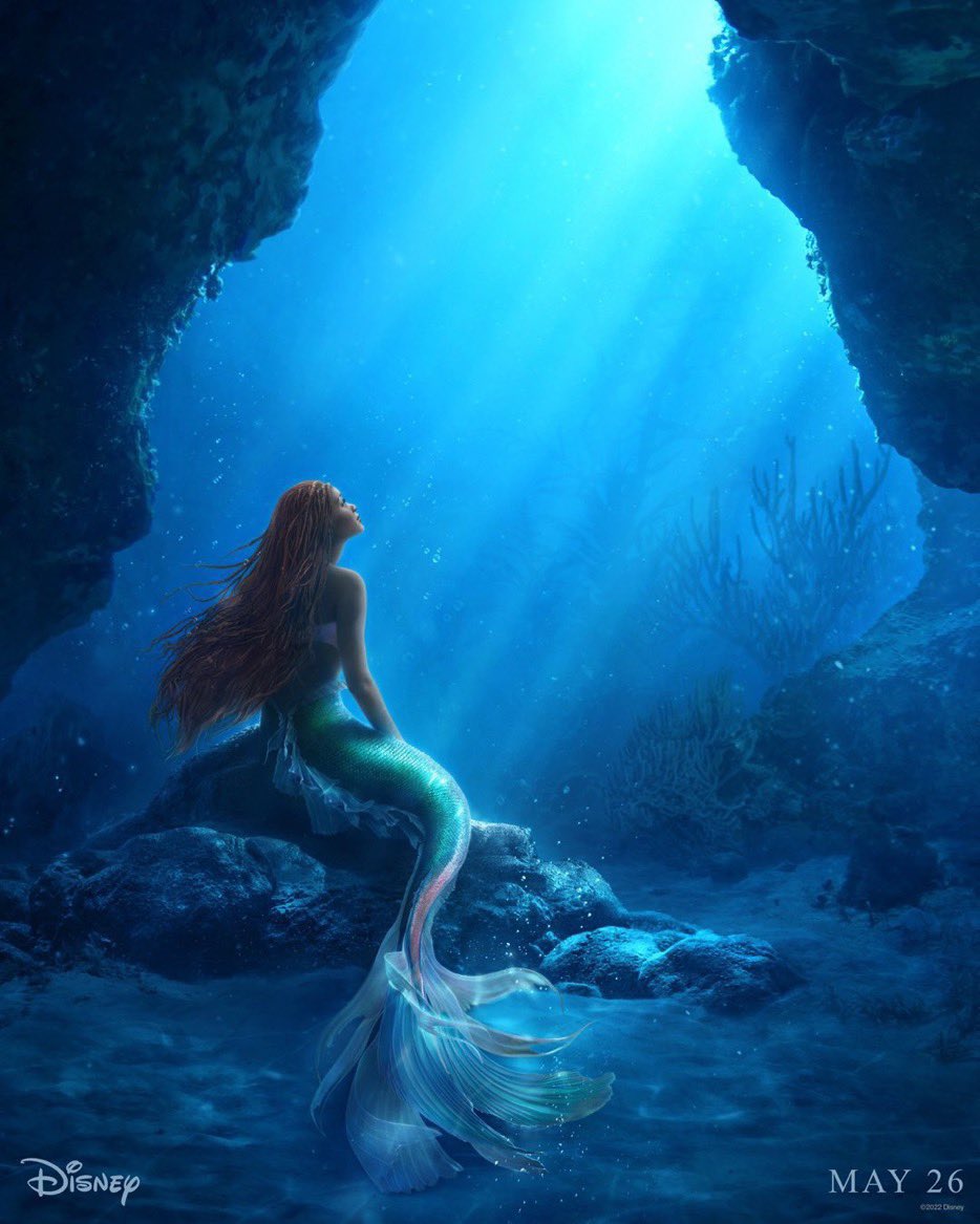 First poster for ‘THE LITTLE MERMAID’, starring Halle Bailey as Ariel.