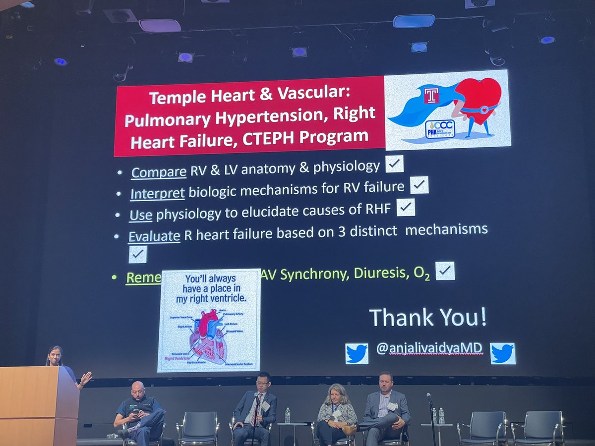 Laser focused talk on troubleshooting the failing RV by @anjalivaidyaMD. Worth watching the recording if anyone missed it. @msiuba, you’ve got to come next year to support the people’s ventricle … #critcarecards22 @jameshorowitzmd