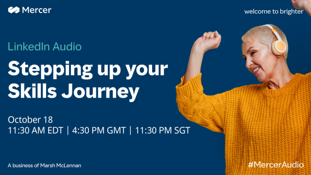 guzmand's tweet photo. Join us Oct 18 for the launch of #LinkedInAudio. I’ll be speaking with @mercer SMEs Brian Fisher, Peter Stevenson and Katie Jenkins on how #HumanResources can develop #talent and #skills strategies needed for the #FutureofWork. Cc: @kkruse @akwyz https://t.co/TLKBJHKS1s https://t.co/kNozKXUWuq