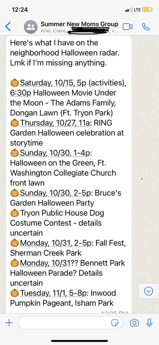 DrSarahWolf's tweet photo. “Fall is so fun but exhausting” says this member of my neighborhood moms WhatsApp group - indeed https://t.co/uh2VDkpKeL