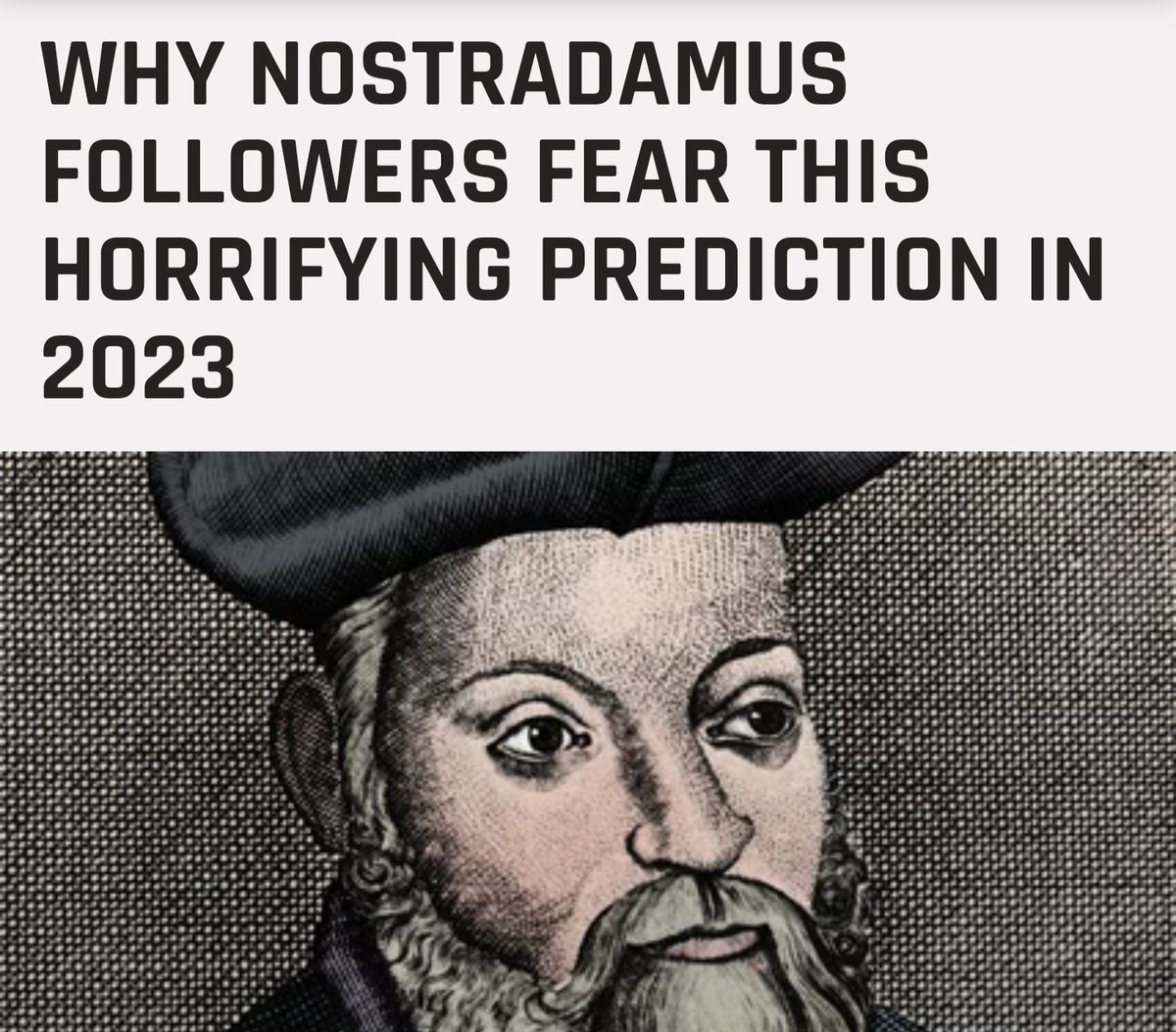 Nostradamus'un 2023 tahmini dünyayı sonsuza dek değişecek büyük bir çatışma ile başlarlar, 'Yedi aylık Büyük Savaş insanlar kötülükten öldü.' 'Dünya Deccal'i görecek ve birçok insanın ölümüyle sonuçlanan büyük savaşlar başlatacak' 3 Dünya Savaşı'na mı işaret ediyor ne dersiniz...