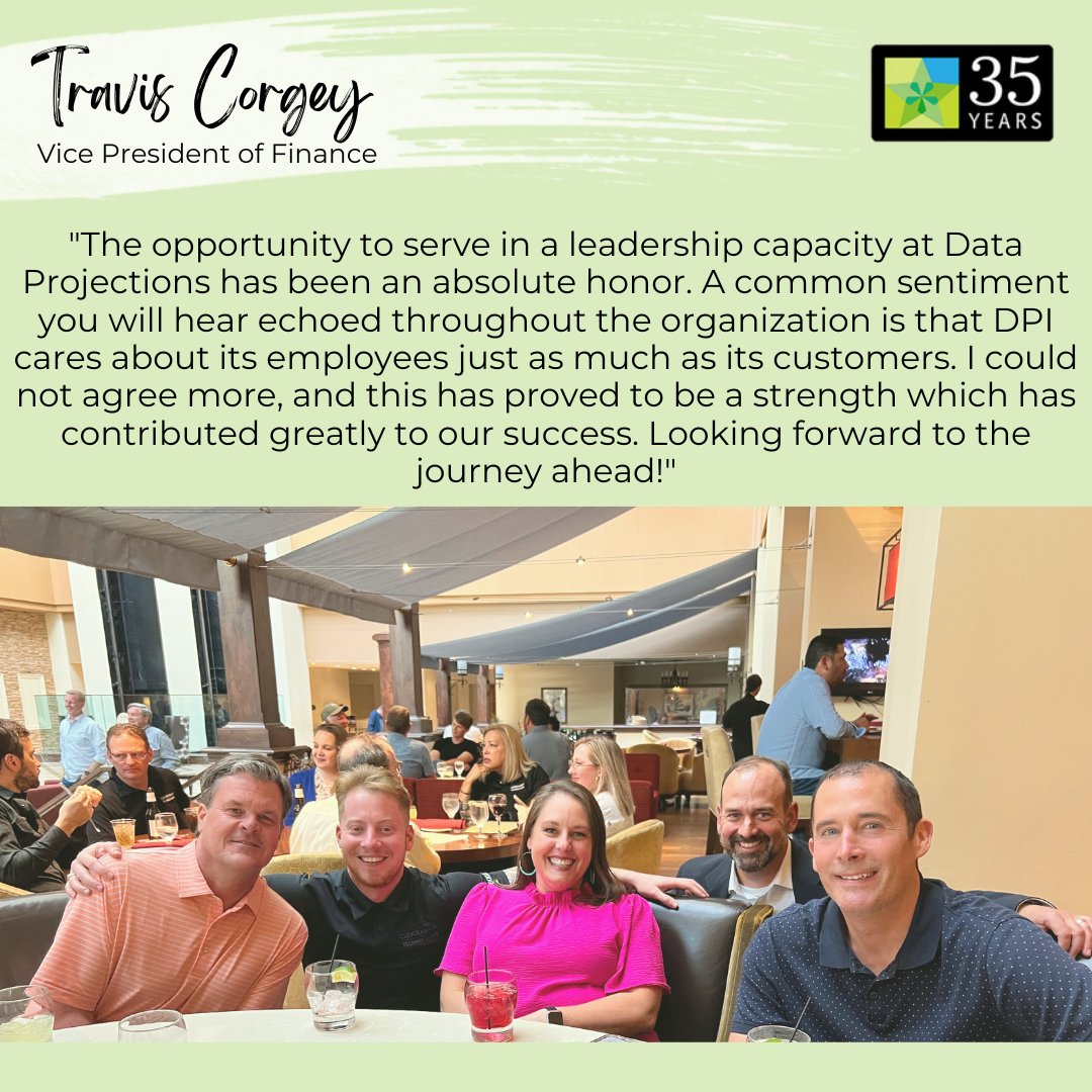 Day 27 of #DPI35for35 Featuring VP of Finance, Travis Corgey!