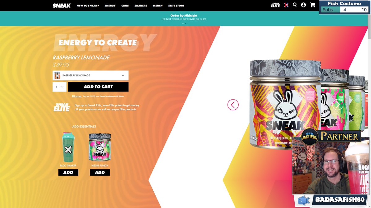 Badasafish80's tweet image. Today&apos;s Sneak Flavour is Raspberry Lemonade!!!

Grab the starter pack at sneakenergy.com/products/start… and be sure to use code FISH if you wish!

#sneak #sneakenergy #codefish #ad