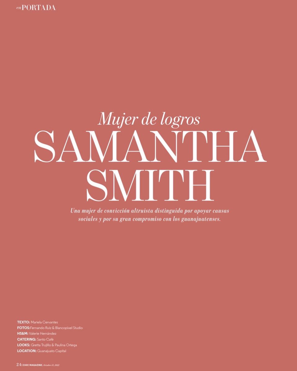 grettatrujillo's tweet photo. Nueva portada de @chic_gto con @SamanthaSmMx vistiendo @grettatrujillo 🌿✨ 

Felices del resultado de esta colaboración y el apoyo  a consumir diseño mexicano. Muchas gracias @_marielacervantes.mx y a todo el equipo. 
https://t.co/Lc0kW7dKRC https://t.co/6fXBvOmp1Z