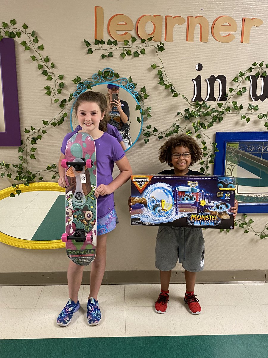 mambrinosteam's tweet photo. Congratulations to our two winners in our perfect attendance challenge! These two students have been to school every day for the last 3 weeks!

We start over on Monday for the next 3 weeks!
💜💛🏴‍☠️💜💛🏴‍☠️💜💛🏴‍☠️💜💛🏴‍☠️💜💛🏴‍☠️💜💛 @HeatherBoisjol1  @granburyisd https://t.co/L2BjoXaBKD