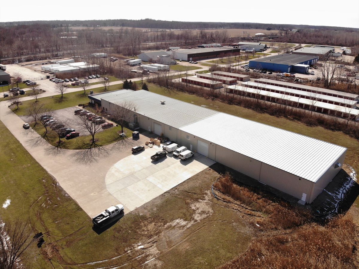 AbsoluteMachine's tweet photo. Some great aerial shots of the expansion of our headquarters building that was completed earlier this year! We added about 12,000 square feet, almost doubling the building in size. Thank you to Jack Lugas for the photos!
#absolutemachinetools #throwbackthursday https://t.co/13gU4ImsP1