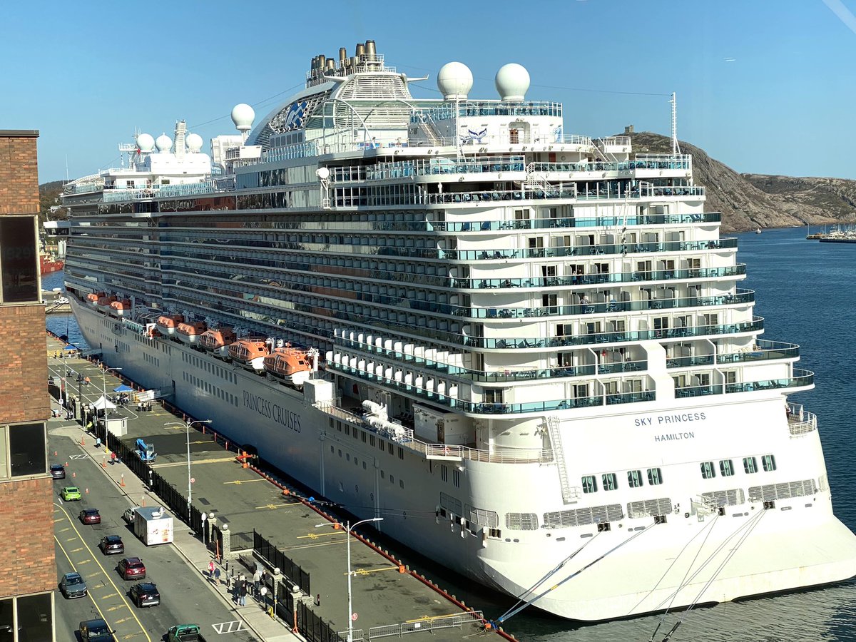 #SkyPrincess @PrincessCruises Welcome to our world and a brilliant day in @CityofStJohns @GovNL #ComeHome2022 #NLTraffic #NLWx