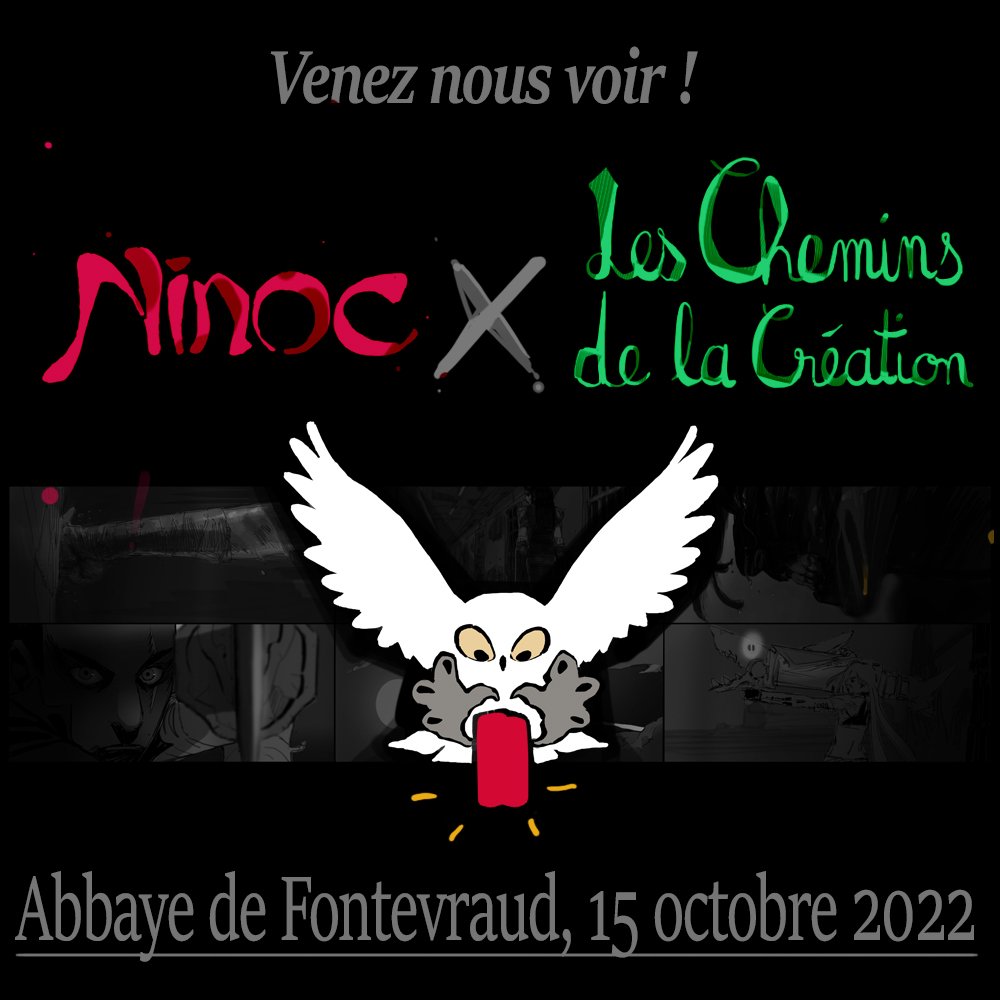 Pour ceux que ça intéresse de discuter Arcane et storyboard, n'hésitez pas à passer nous voir à l'Abbaye royale de Fontevraud ce samedi 15 octobre ! ;)