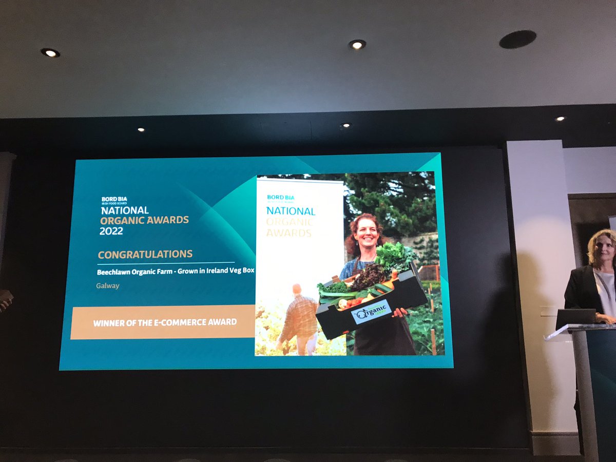 GraceIOFGA's tweet photo. Congratulations to Una and Padraig from @BeechlawnFarm who are proud winners of an award tonight @Bordbia #organicawards Well deserved winners as they celebrate 20 years in business this year!! https://t.co/Df4Kbmdvlm