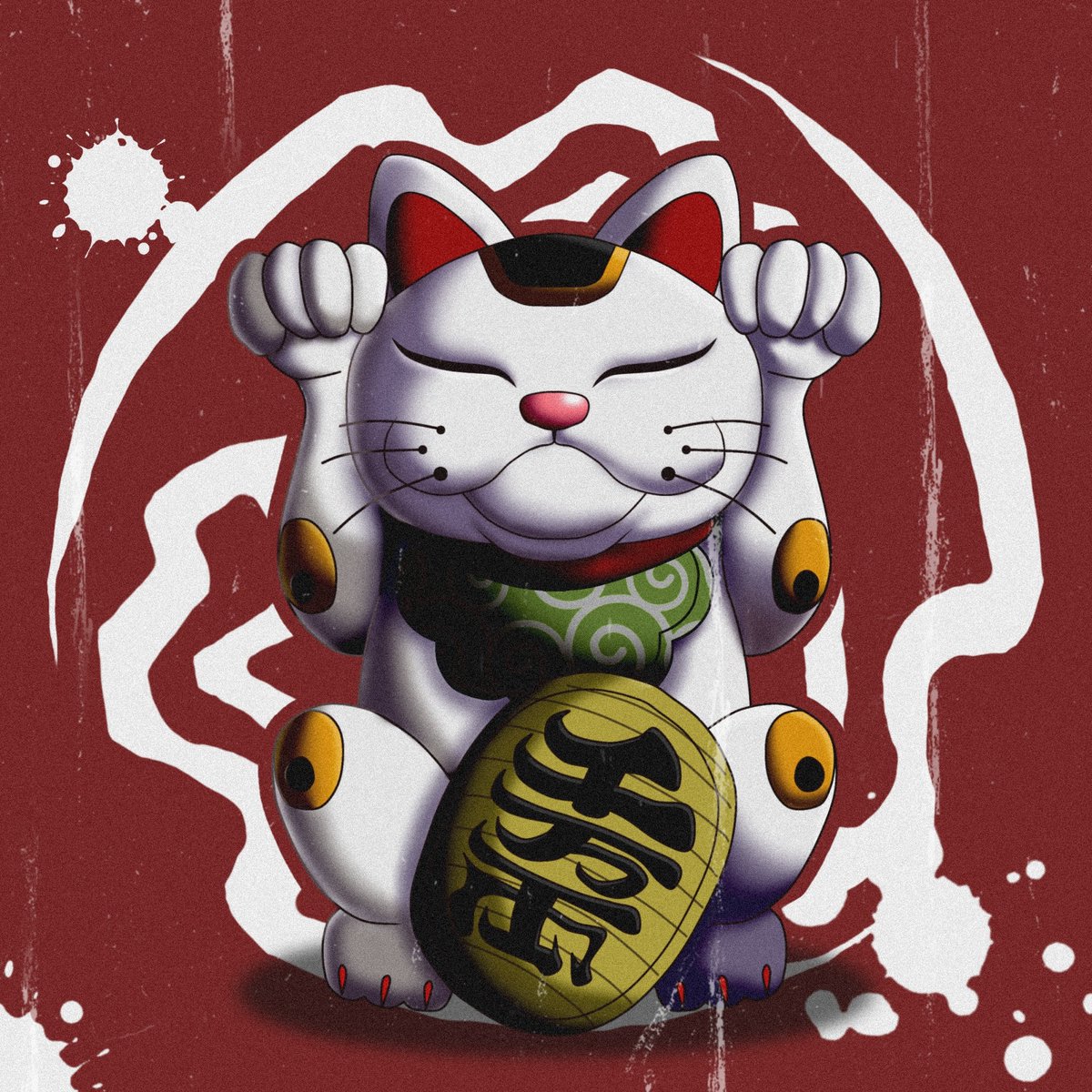 「万歳招き#illustration#新しいプロフィール画像 」|TATSULOWのイラスト
