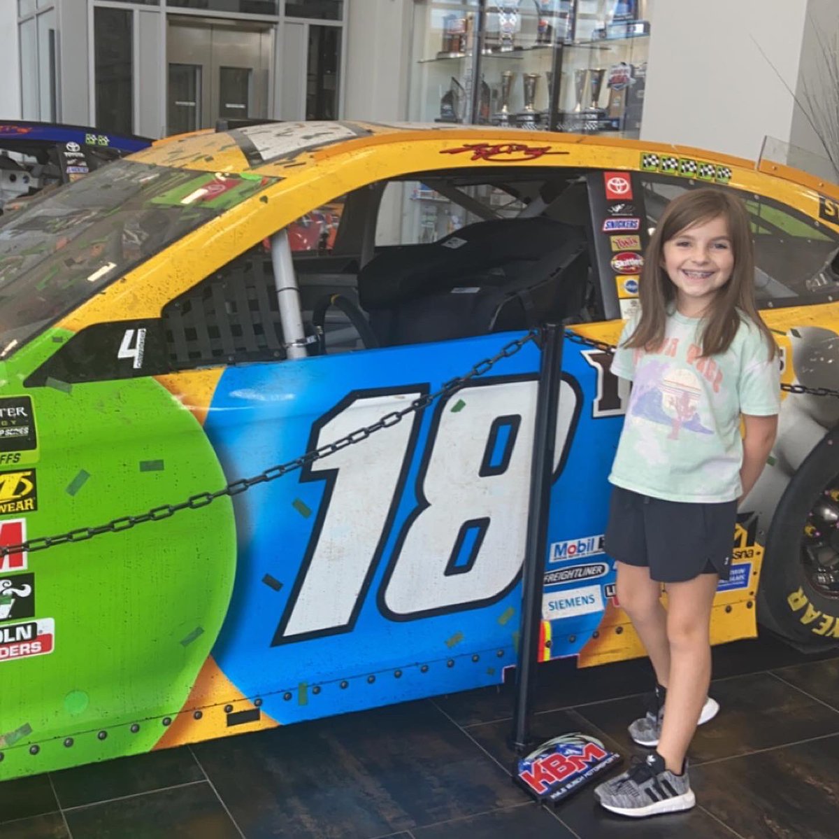 KBrookeHaynes's tweet photo. @KyleBusch your biggest little fan was so excited to visit @KBMteam today! @SamanthaBusch #kylebusch #kfb #rowdy #kbm #kylebuschmotorsports https://t.co/ArywKcx2ZN