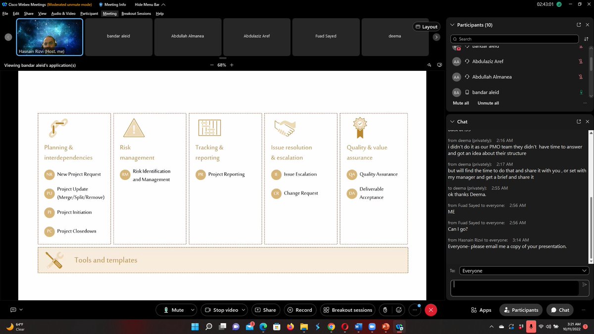 RizvisPM's tweet image. Another successful #PMO  workshop was completed this week with senior leaders from @saaidcsr , NGMSA.com , @madinahkec , @kapsarc , @ncgr_gov_sa with @LeoronInstitute 

#RadiatingKnowledge #Vision2030