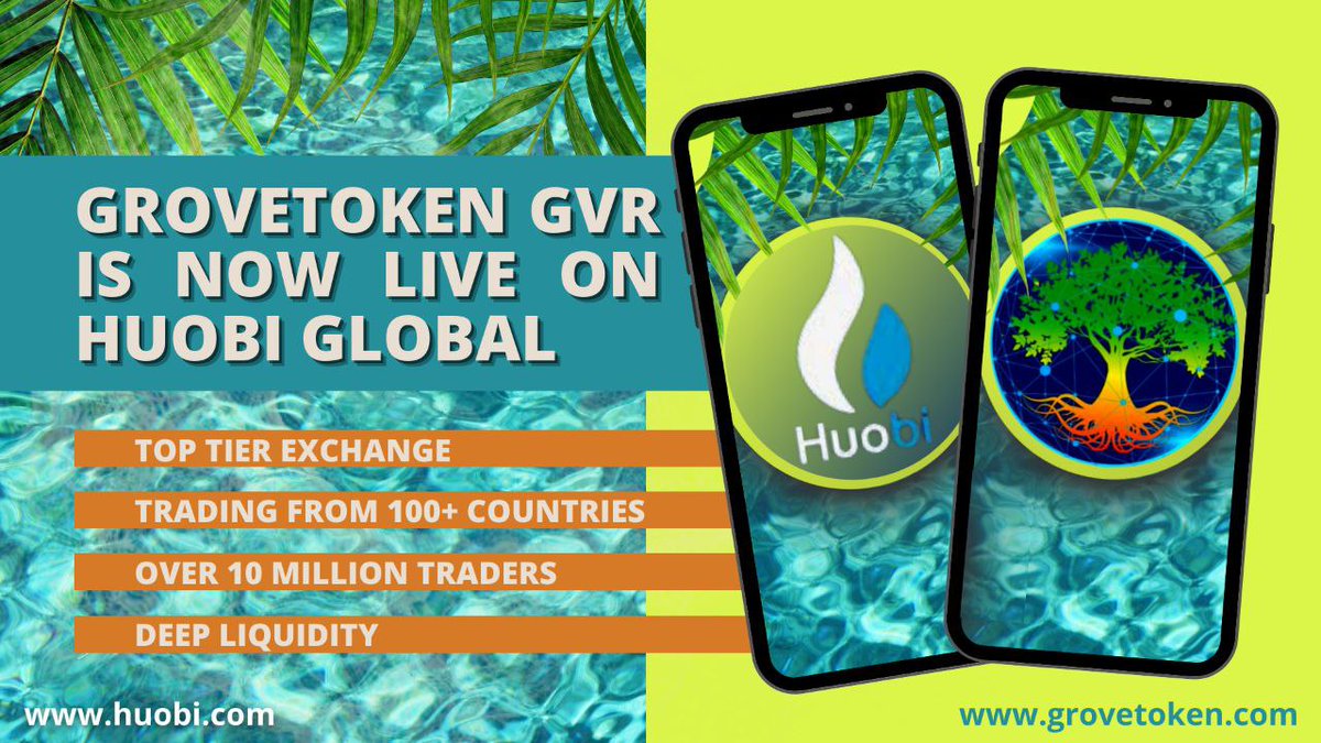 💥 5 Day Giveaway 💥 
Day 5 of 5, last chance to enter!

In Celebration of #HuobiGlobal listing #GroveToken.
We're giving away 100 Billion GVR to one person, each day, for 5 days!

1️⃣ Retweet this Tweet
2️⃣ MUST FOLLOW
<a href="/GroveToken/">GroveCoin Official</a>
<a href="/HuobiGlobal/">火币HTX</a>
@JohnGh87
<a href="/CarloDCGT/">CarloDC.GRV</a>
3️⃣ Tag 5 Friends