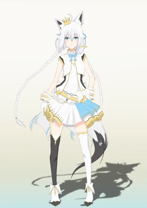 アイドル衣装の白上さん描きました #絵フブキ 