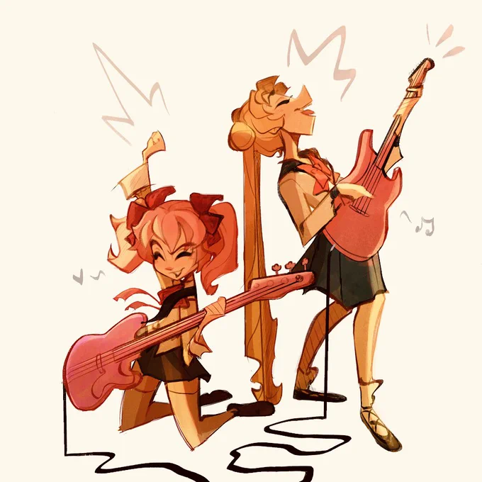 usagi and madoka doodle for funzies 